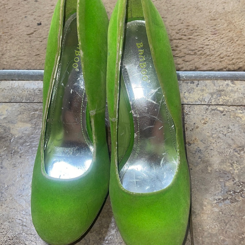 Like Green Bamboo Heels 👠